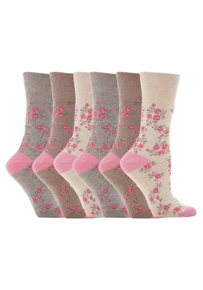 6 Pairs Ladies Non Elastic Socks 4-8 UK