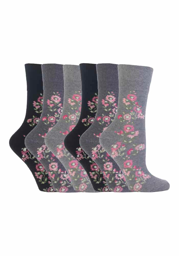 6 Pairs Ladies Non Elastic Socks 4-8 UK