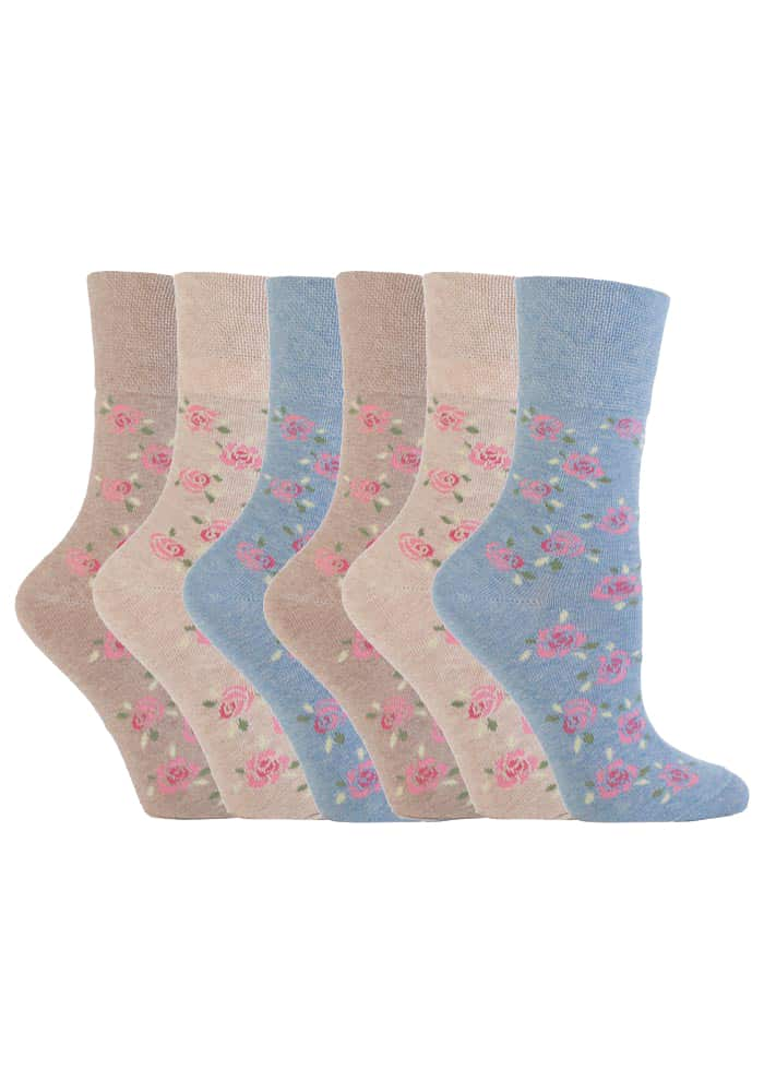 6 Pairs Ladies Non Elastic Socks 4-8 UK