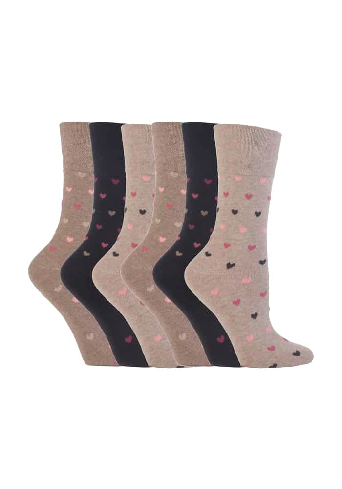 6 Pairs Ladies Non Elastic Socks 4-8 UK