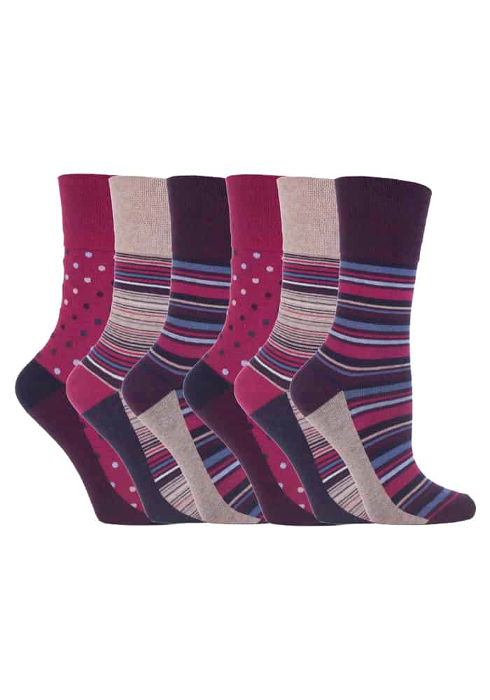 6 Pairs Ladies Non Elastic Socks 4-8 UK