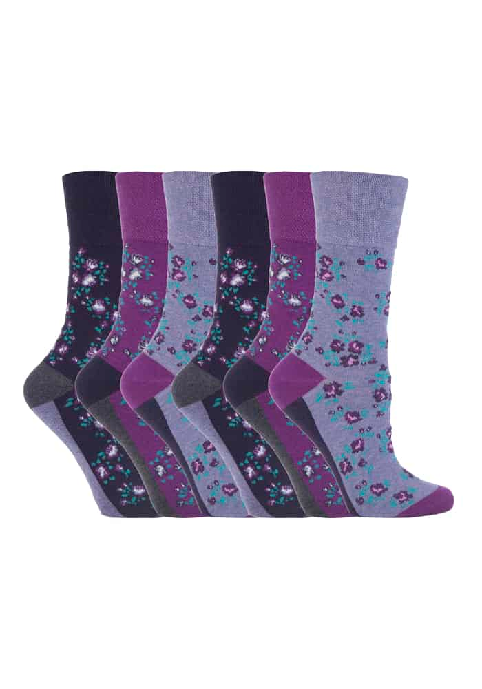 6 Pairs Ladies Non Elastic Socks 4-8 UK