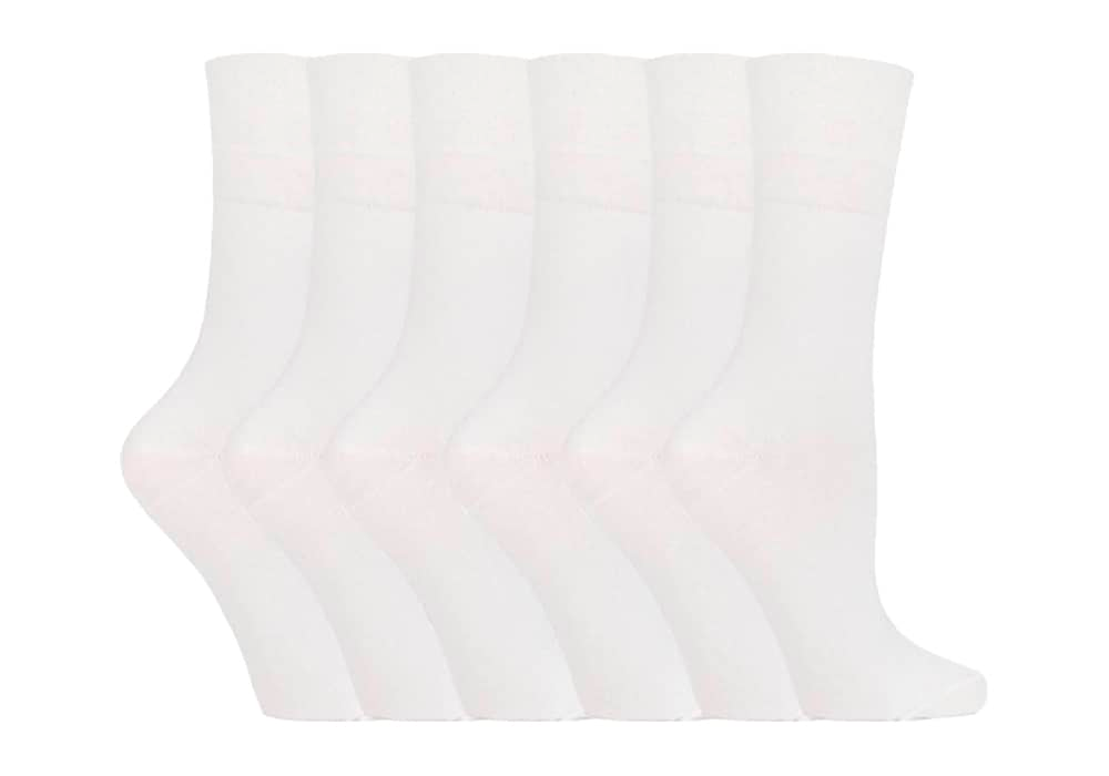 6 Pairs Ladies Non Elastic Socks 4-8 UK