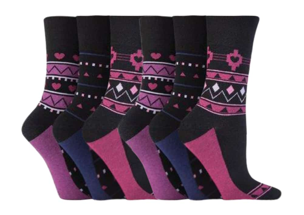 6 Pairs Ladies Non Elastic Socks 4-8 UK