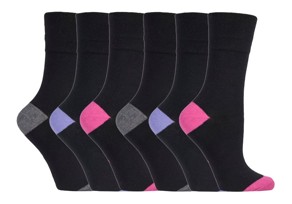 6 Pairs Ladies Non Elastic Socks 4-8 UK