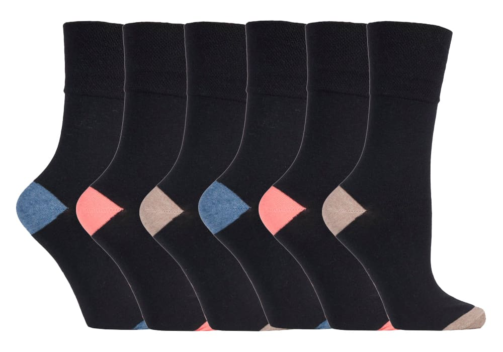 6 Pairs Ladies Non Elastic Socks 4-8 UK