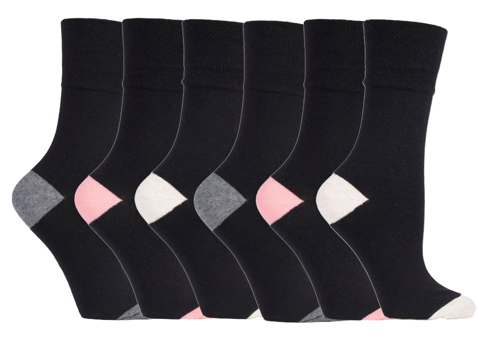 6 Pairs Ladies Non Elastic Socks 4-8 UK