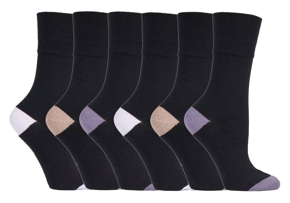 6 Pairs Ladies Non Elastic Socks 4-8 UK