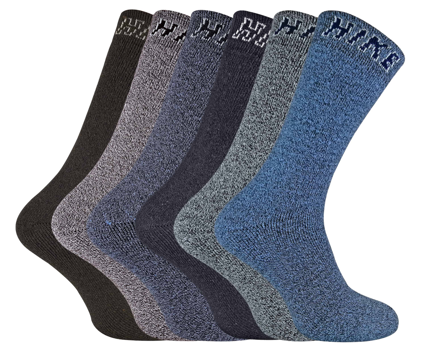 6 Pairs Mens Breathable Cotton Hiking Socks