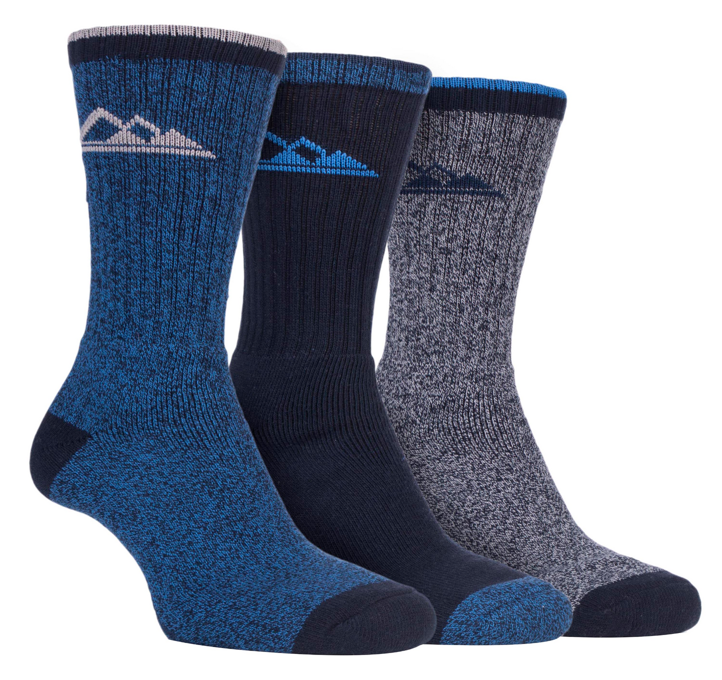 3 Pairs Mens Lightweight Cotton Rich Hiking Socks