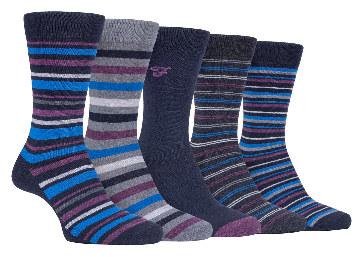 5 Pairs Mens Classic Patterned Cotton Dress Socks