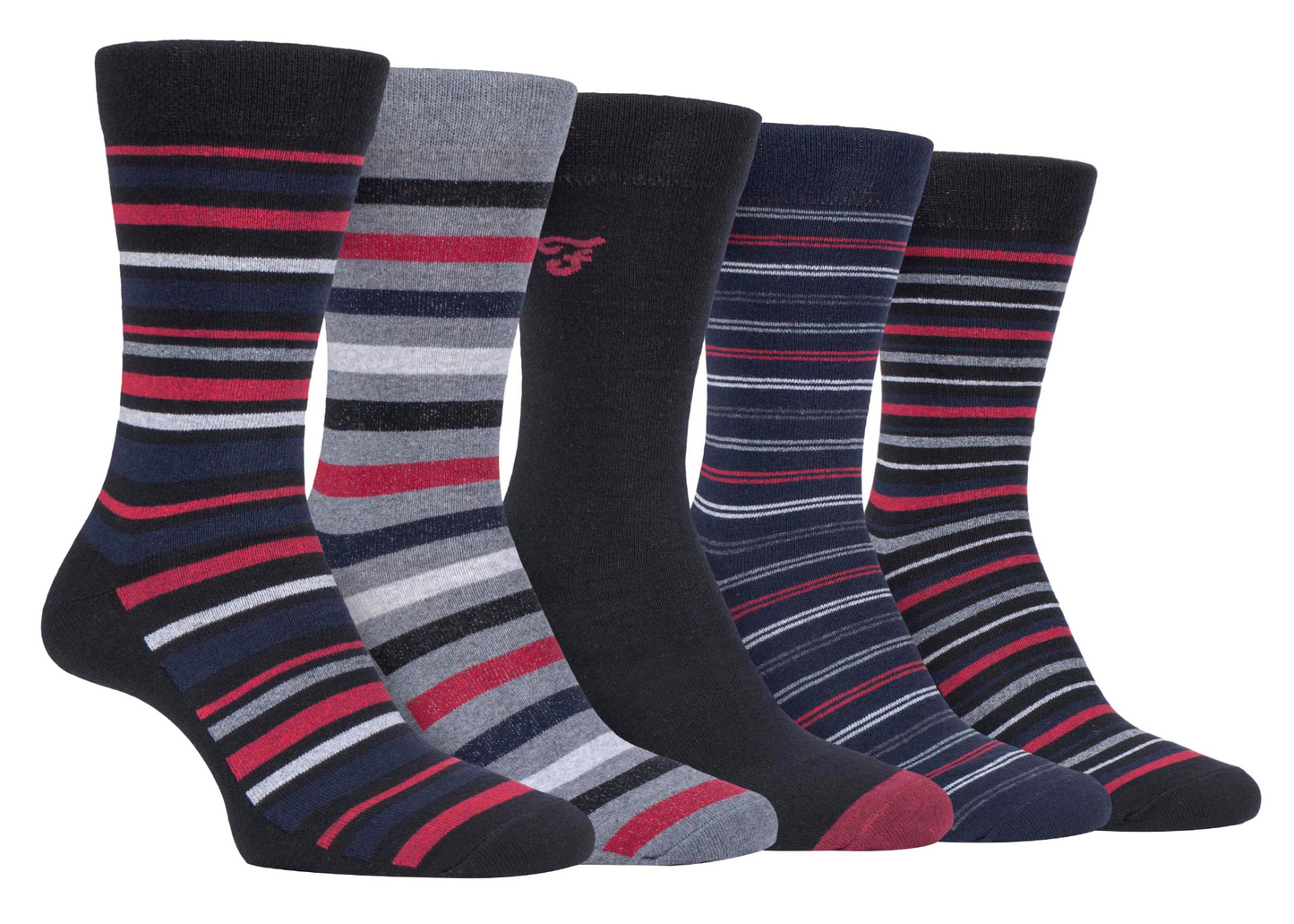 5 Pairs Mens Classic Patterned Cotton Dress Socks