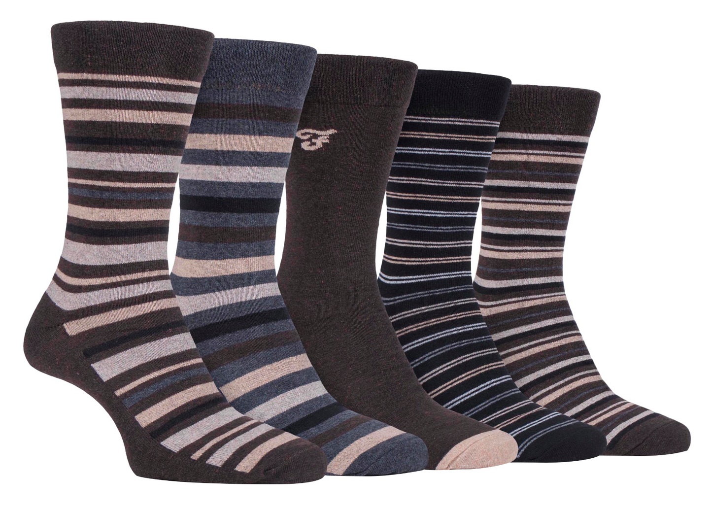 5 Pairs Mens Classic Patterned Cotton Dress Socks