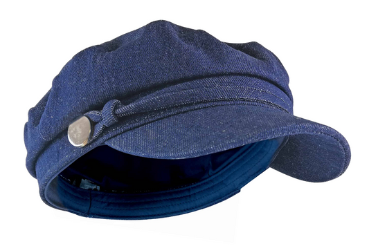 Ladies Denim Peaked Baker Boy Hat