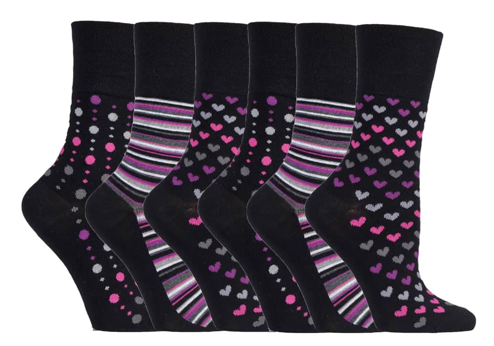 6 Pairs Ladies Non Elastic Loose Top Bamboo Socks