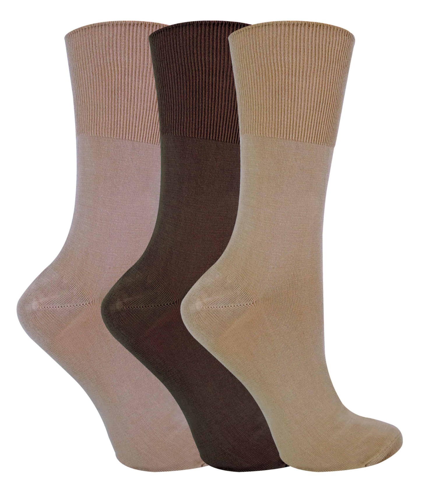 3 Pairs Ladies Thin Non Elastic Bamboo Socks