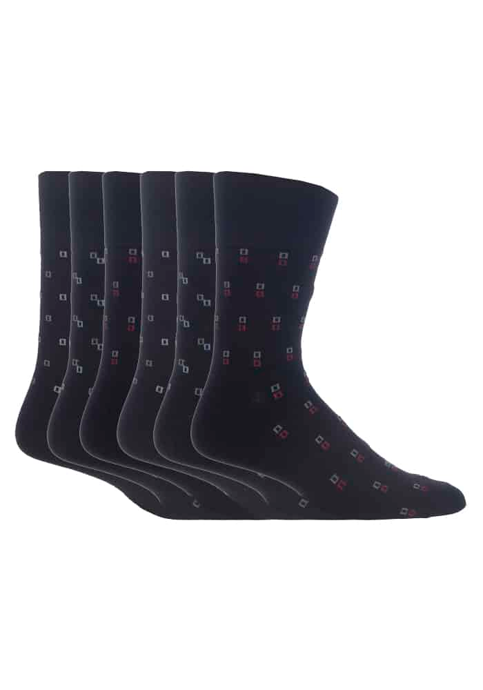 6 Pairs Mens Non Elastic Socks 6-11 UK