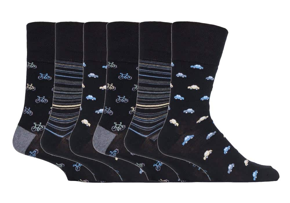 6 Pairs Mens Non Elastic Socks 6-11 UK