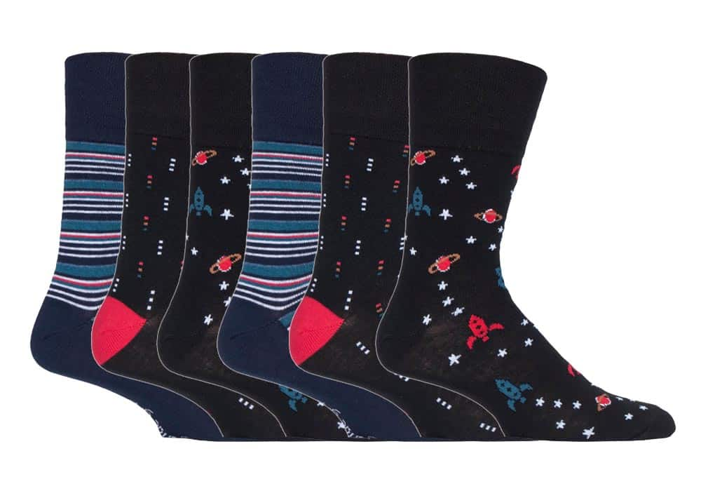 6 Pairs Mens Non Elastic Socks 6-11 UK