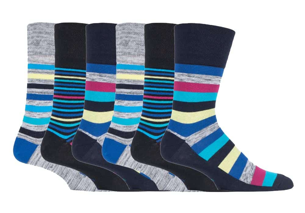 6 Pairs Mens Non Elastic Socks 6-11 UK