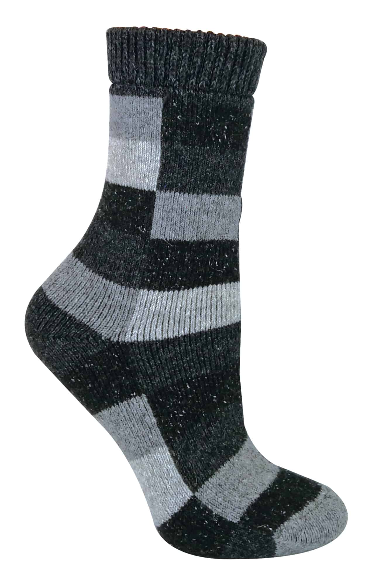 Ladies Checkered Wool / Silk Blend Socks