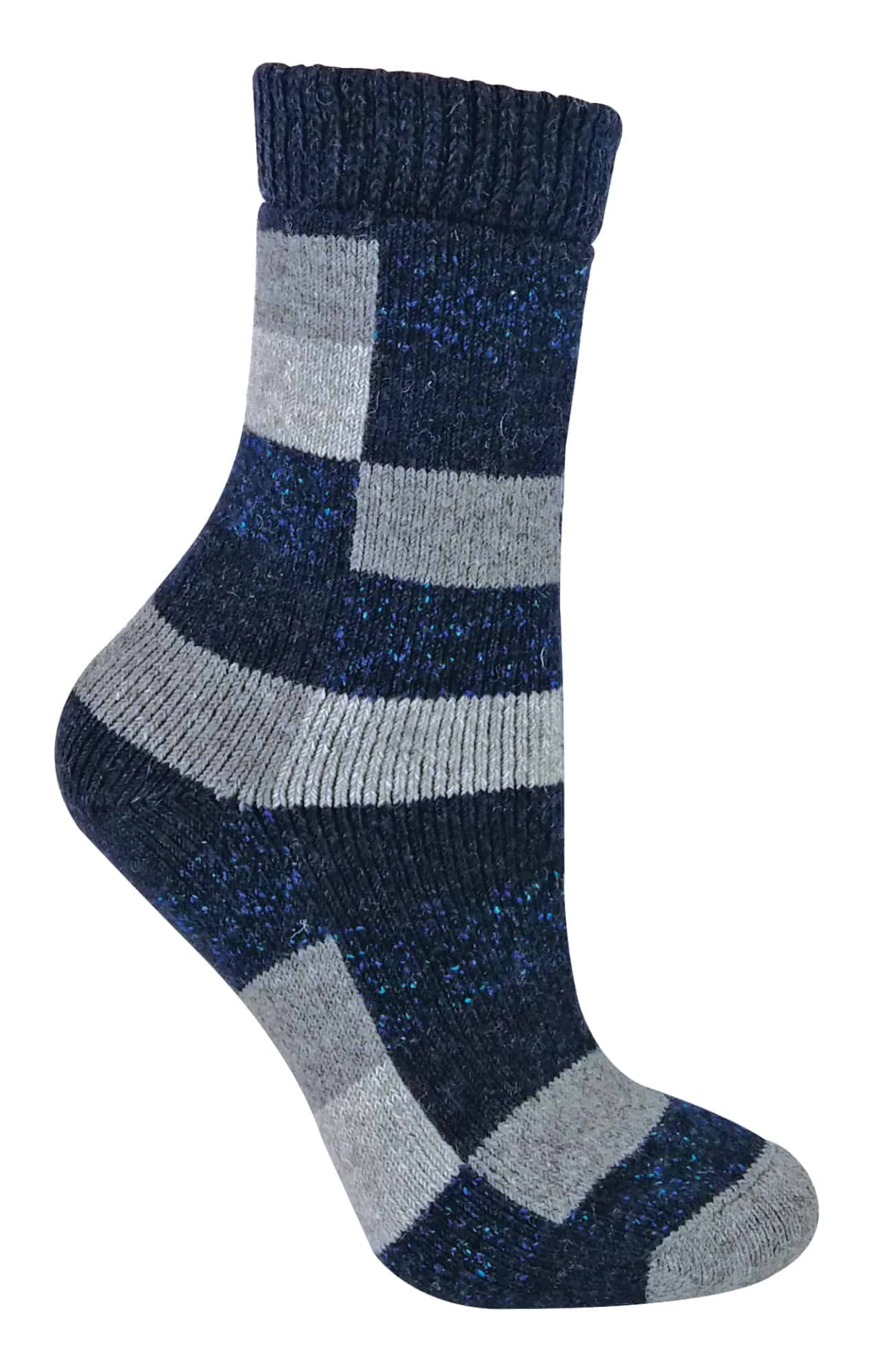 Ladies Checkered Wool / Silk Blend Socks