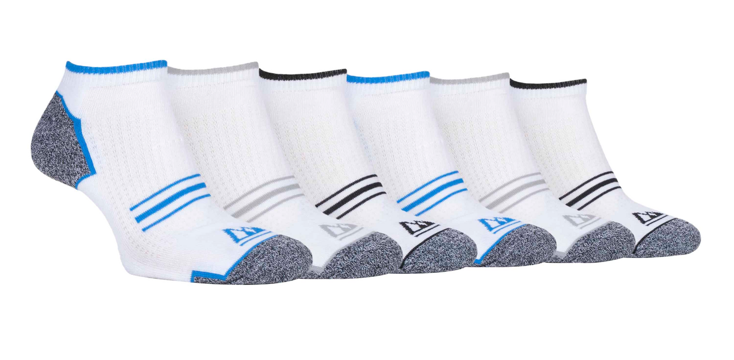 6 Pairs Mens Cushioned Trainer Sports Socks