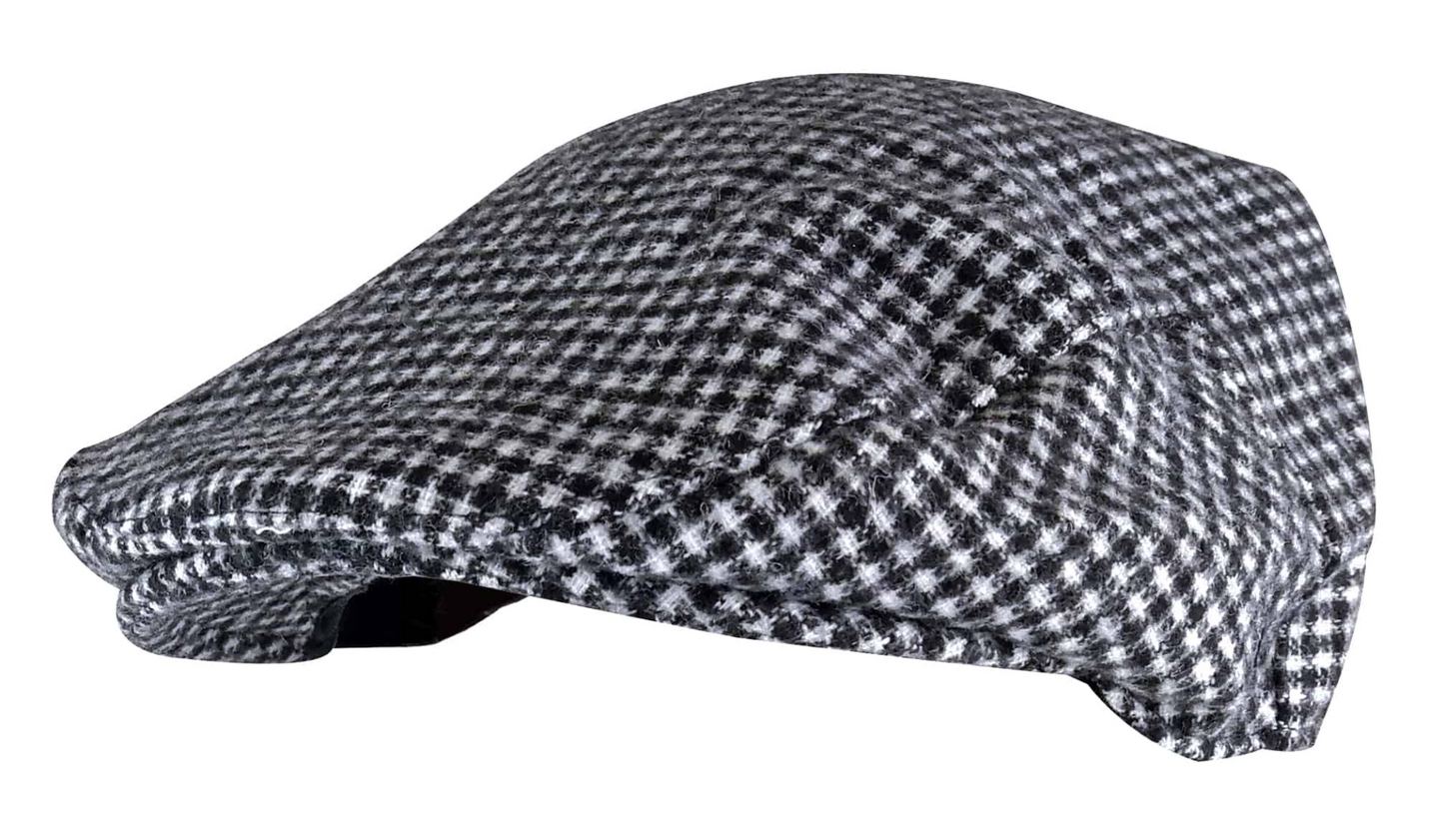 Mens Wool Blend Flat Cap