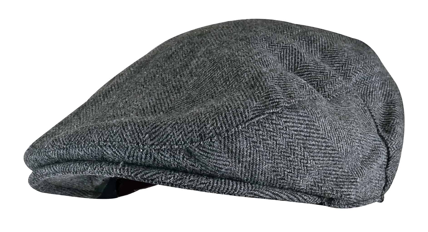 Mens Wool Blend Flat Cap