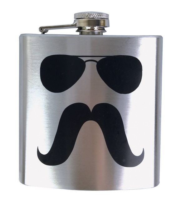 Mens Stainless Steel Tweed Cover 6 oz Hip Flasks