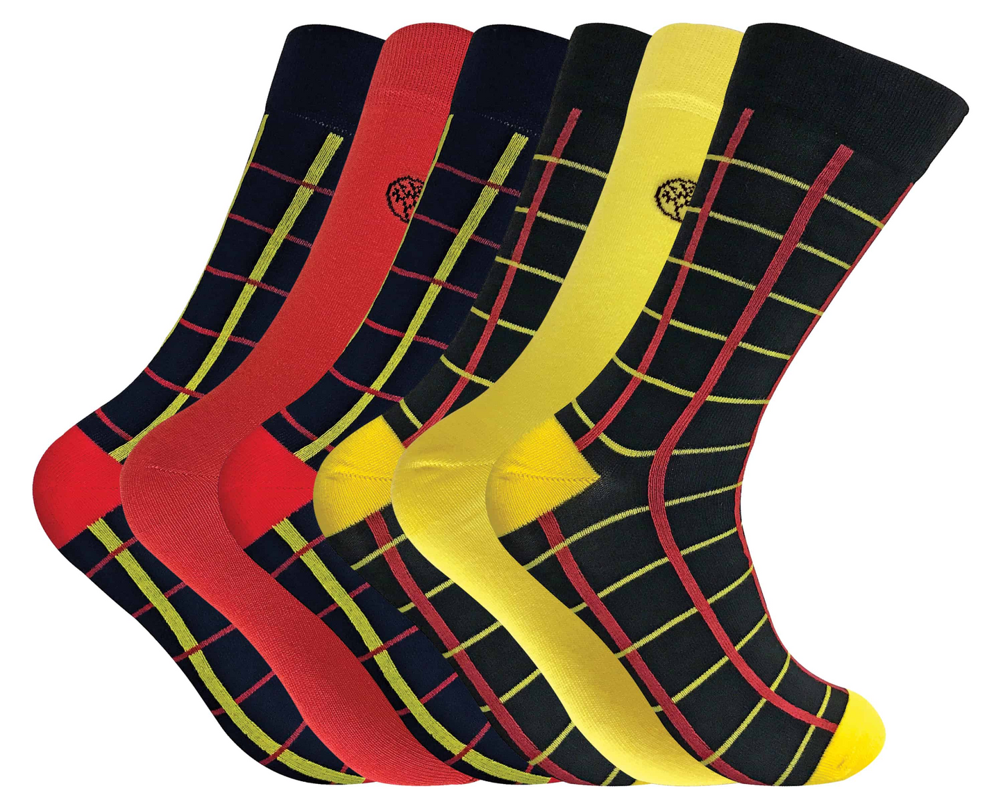 6 Pairs Mens Novelty Funky Patterned Bamboo Socks