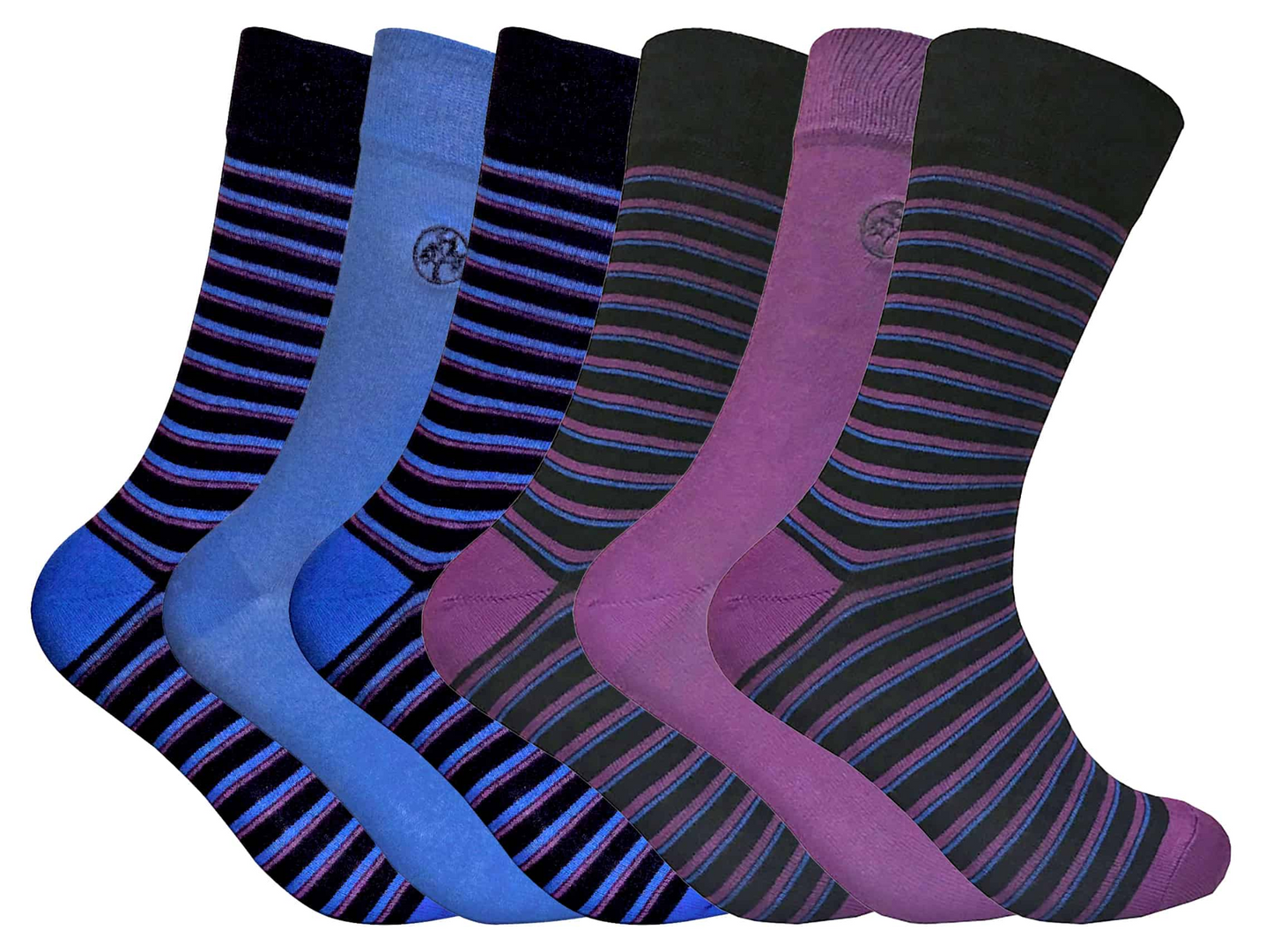 6 Pairs Mens Novelty Funky Patterned Bamboo Socks