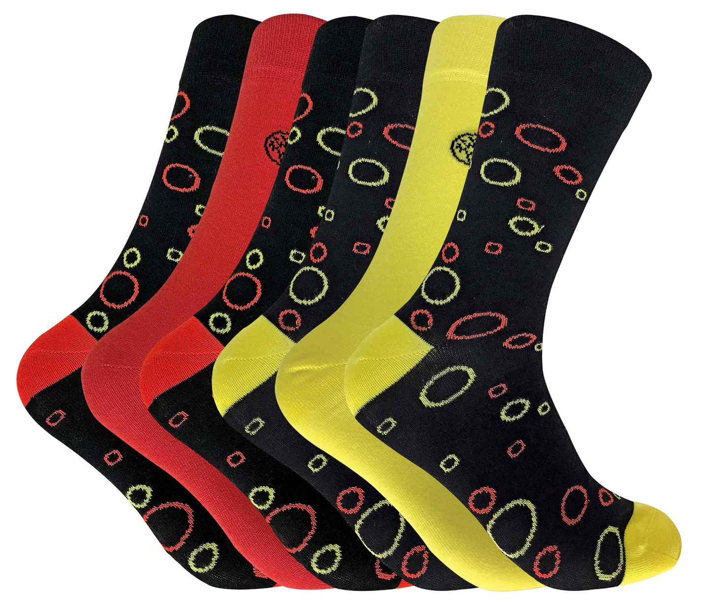 6 Pairs Mens Novelty Funky Patterned Bamboo Socks