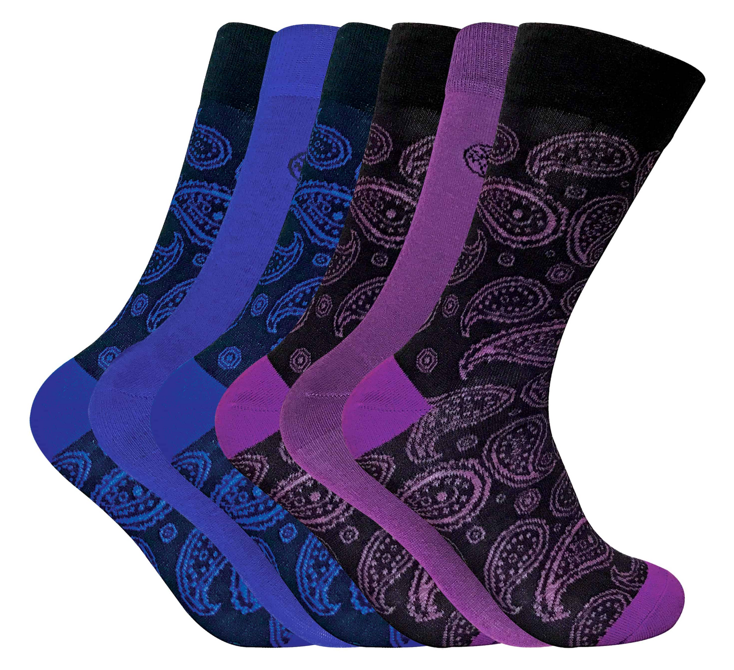 6 Pairs Mens Novelty Funky Patterned Bamboo Socks