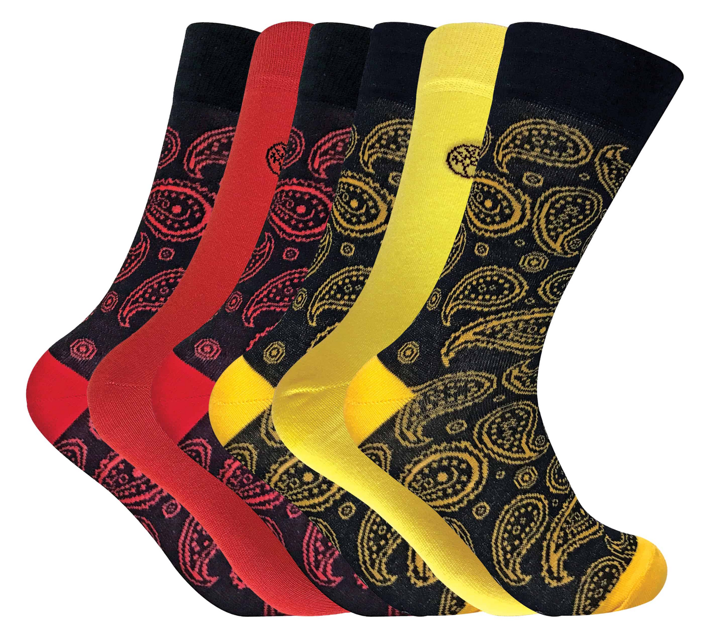 6 Pairs Mens Novelty Funky Patterned Bamboo Socks