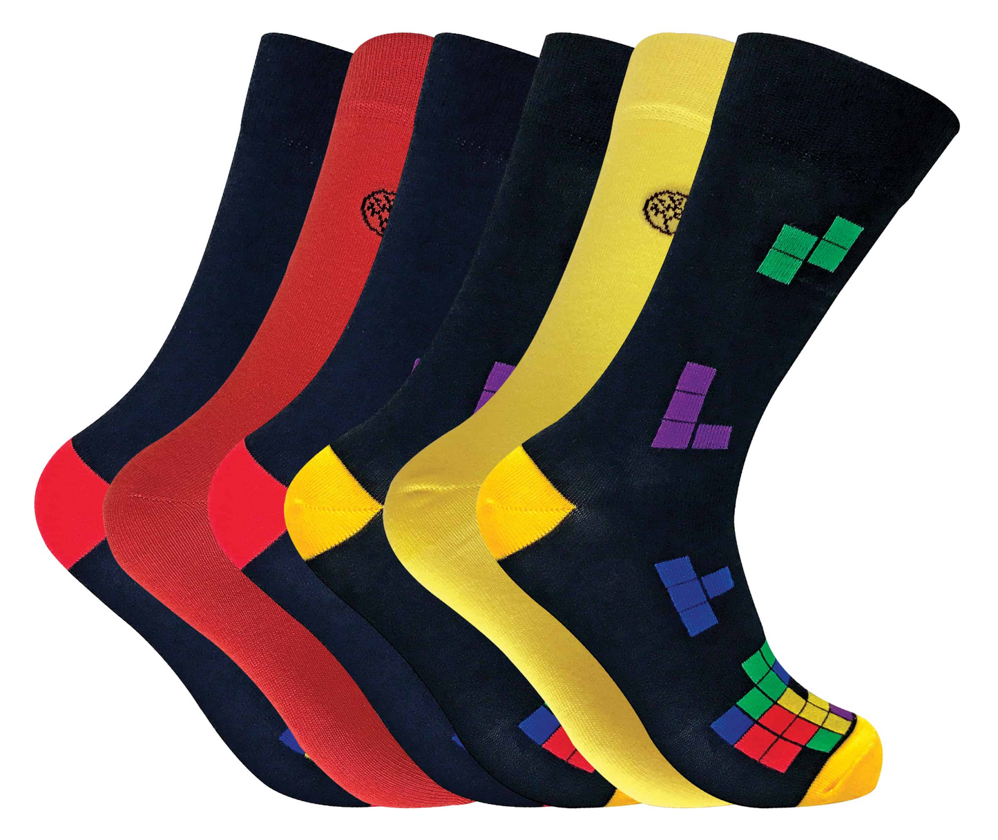 6 Pairs Mens Novelty Funky Patterned Bamboo Socks