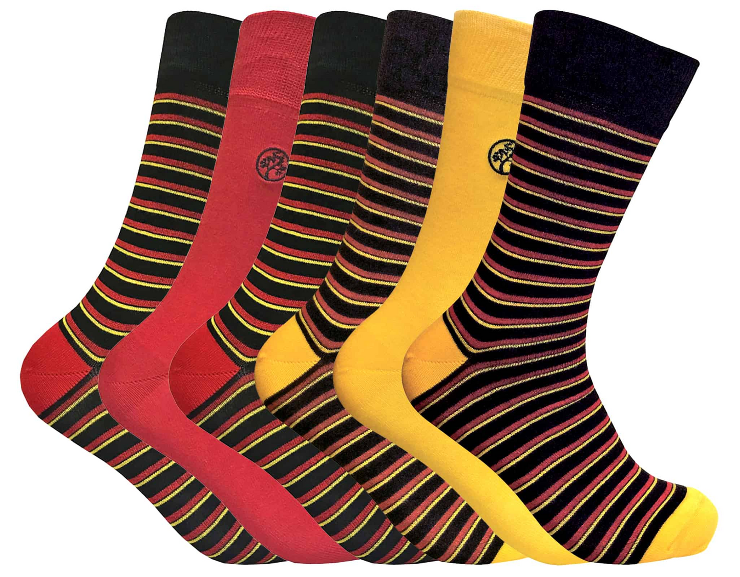 6 Pairs Mens Novelty Funky Patterned Bamboo Socks