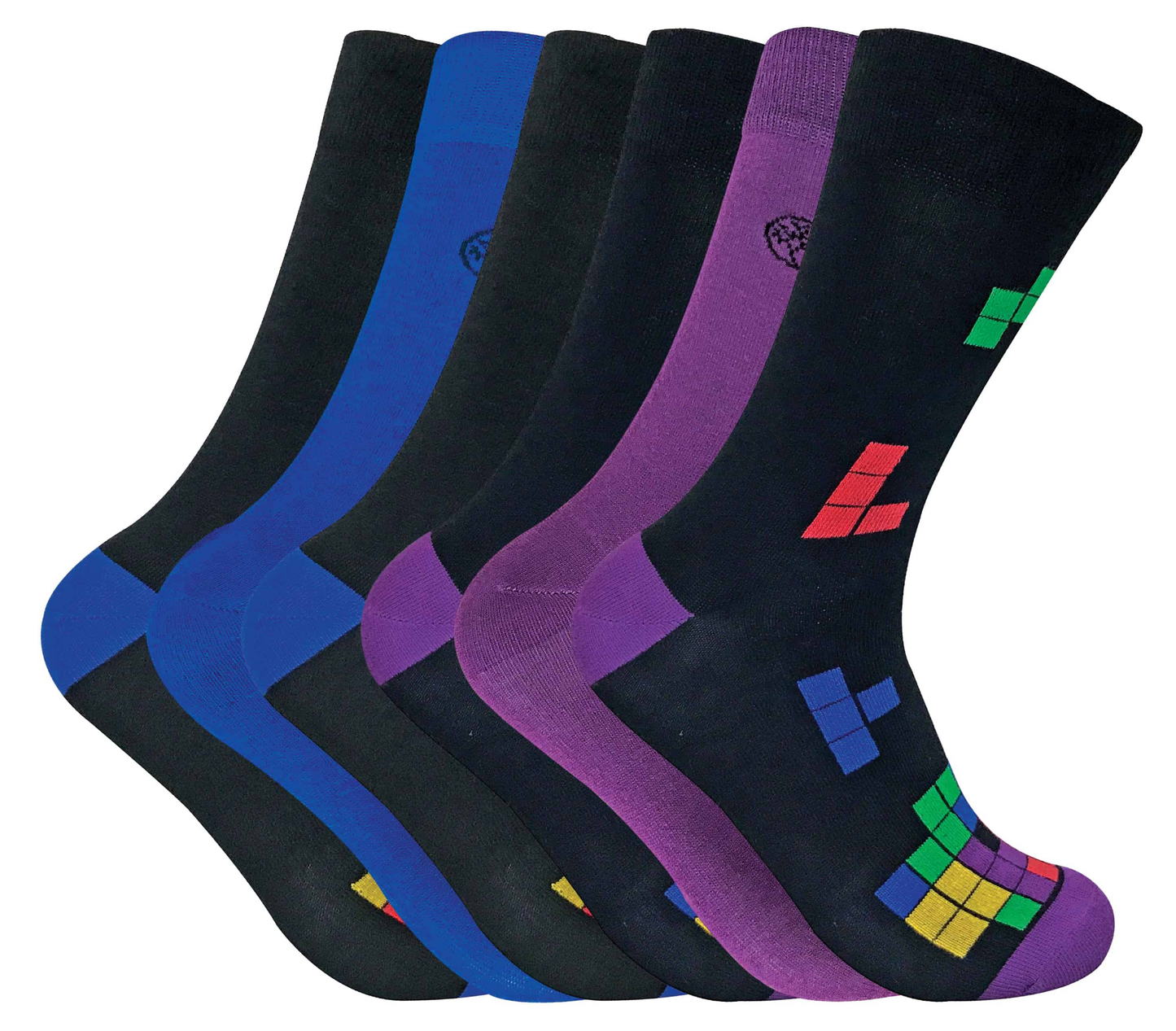 6 Pairs Mens Novelty Funky Patterned Bamboo Socks