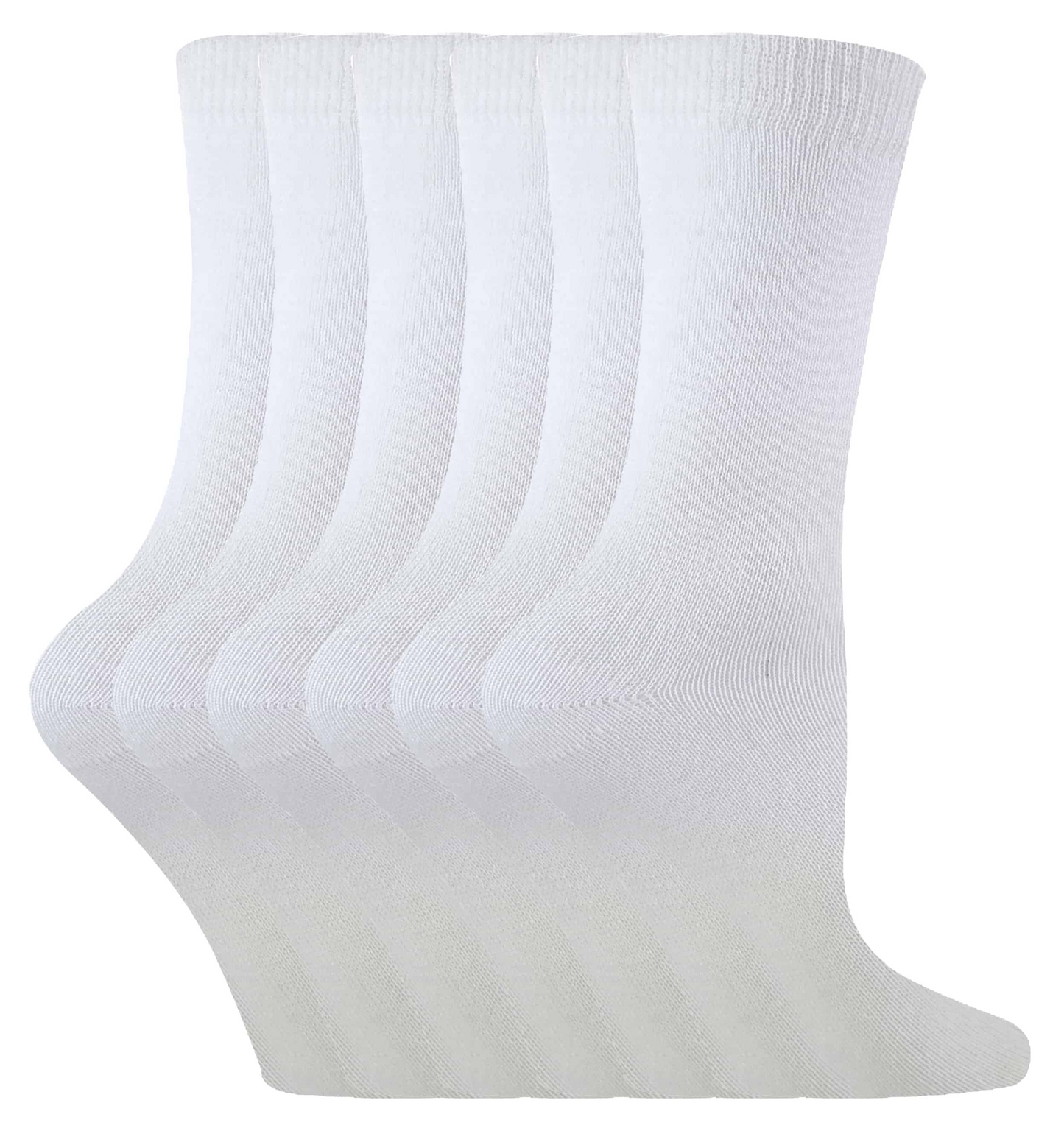 6 Pairs Children's Solid Coloured Cotton Socks