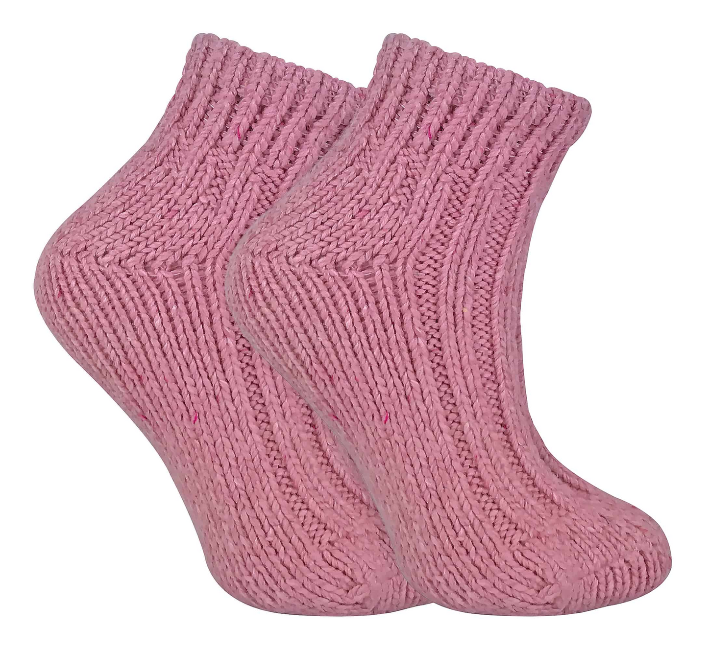 Ladies Chunky Knit Wool Blend Ankle Boot Socks