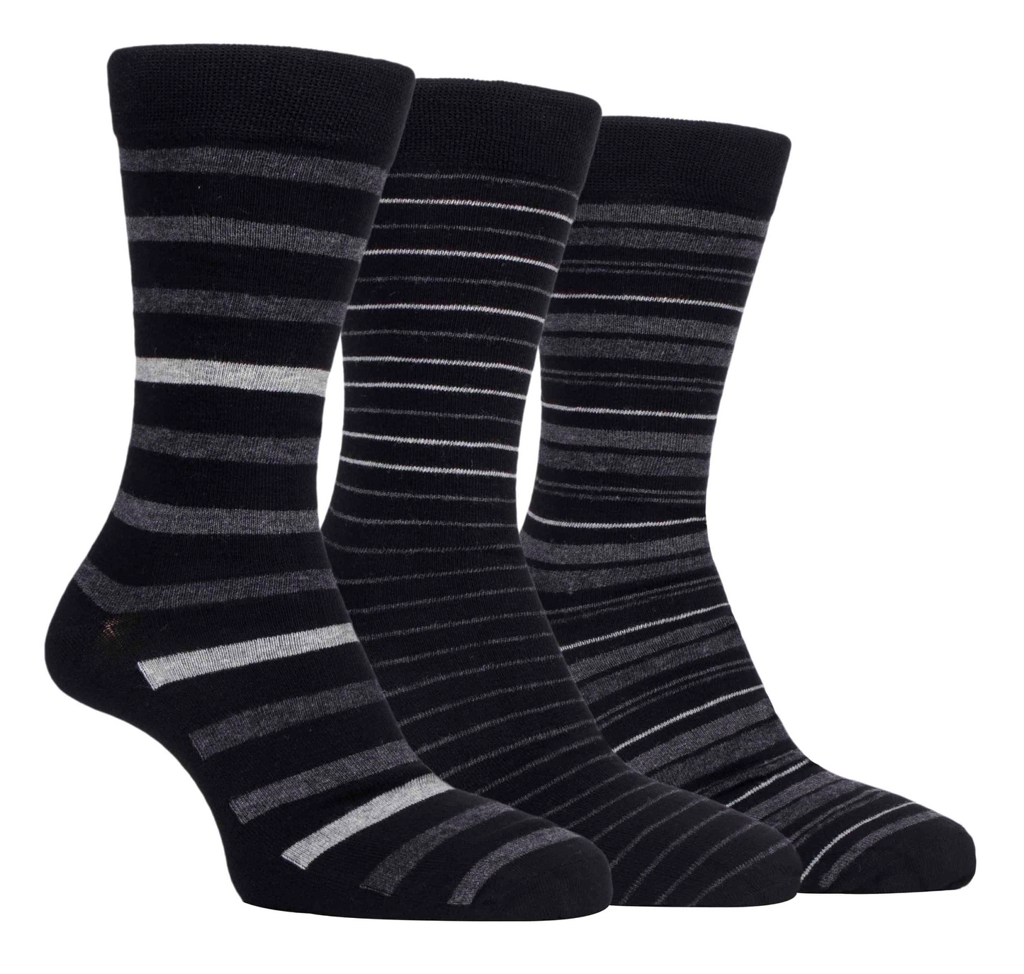 3 Pairs Mens Colourful Plain Striped Bamboo Socks