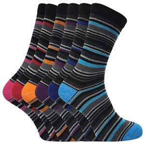 6 Pairs Mens Novelty Patterned Cotton Socks