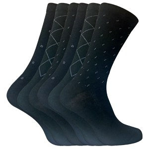 6 Pairs Mens Novelty Patterned Cotton Socks