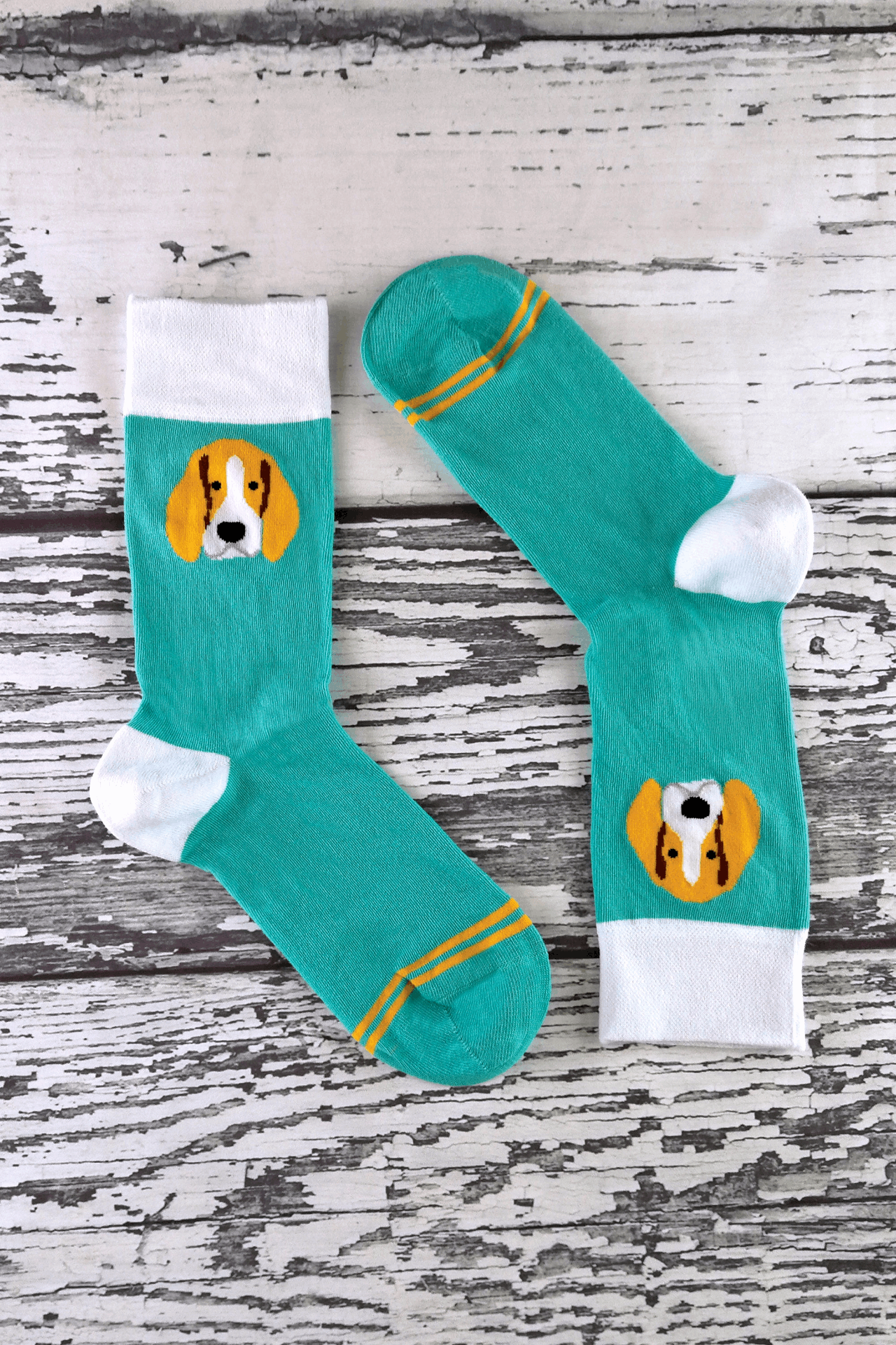 1 Pair Novelty Cat / Dog Patterned Cotton Socks