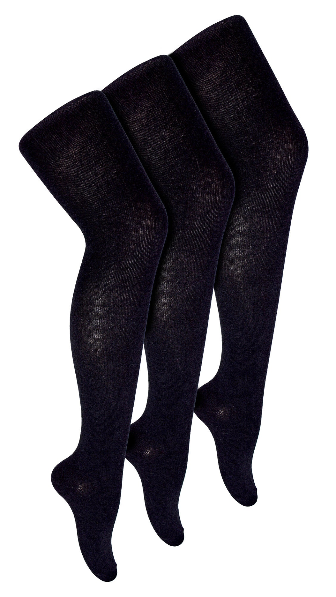 3 Pairs Girls Opaque School Tights