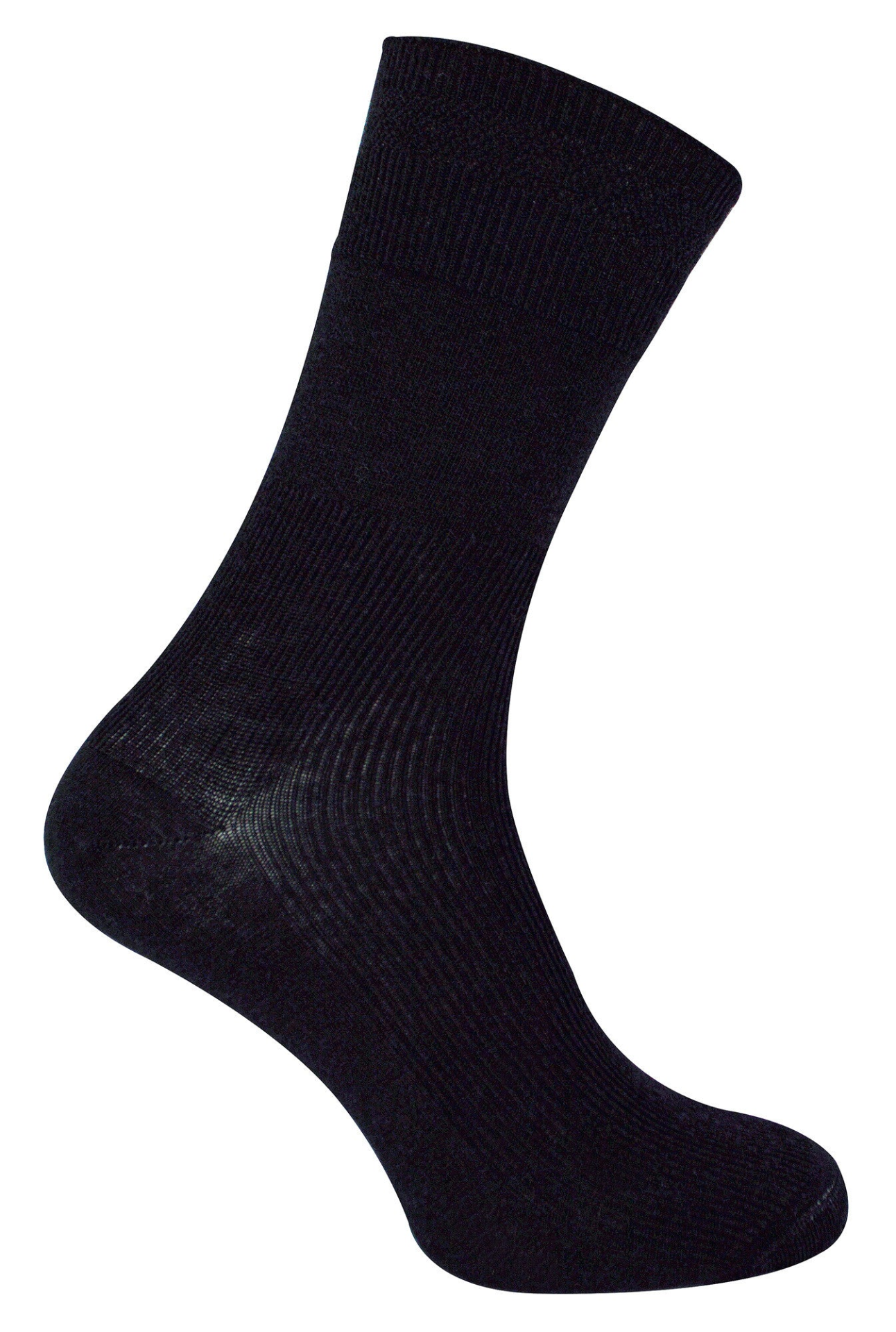 Mens Black Wool Diabetic Seamless Socks