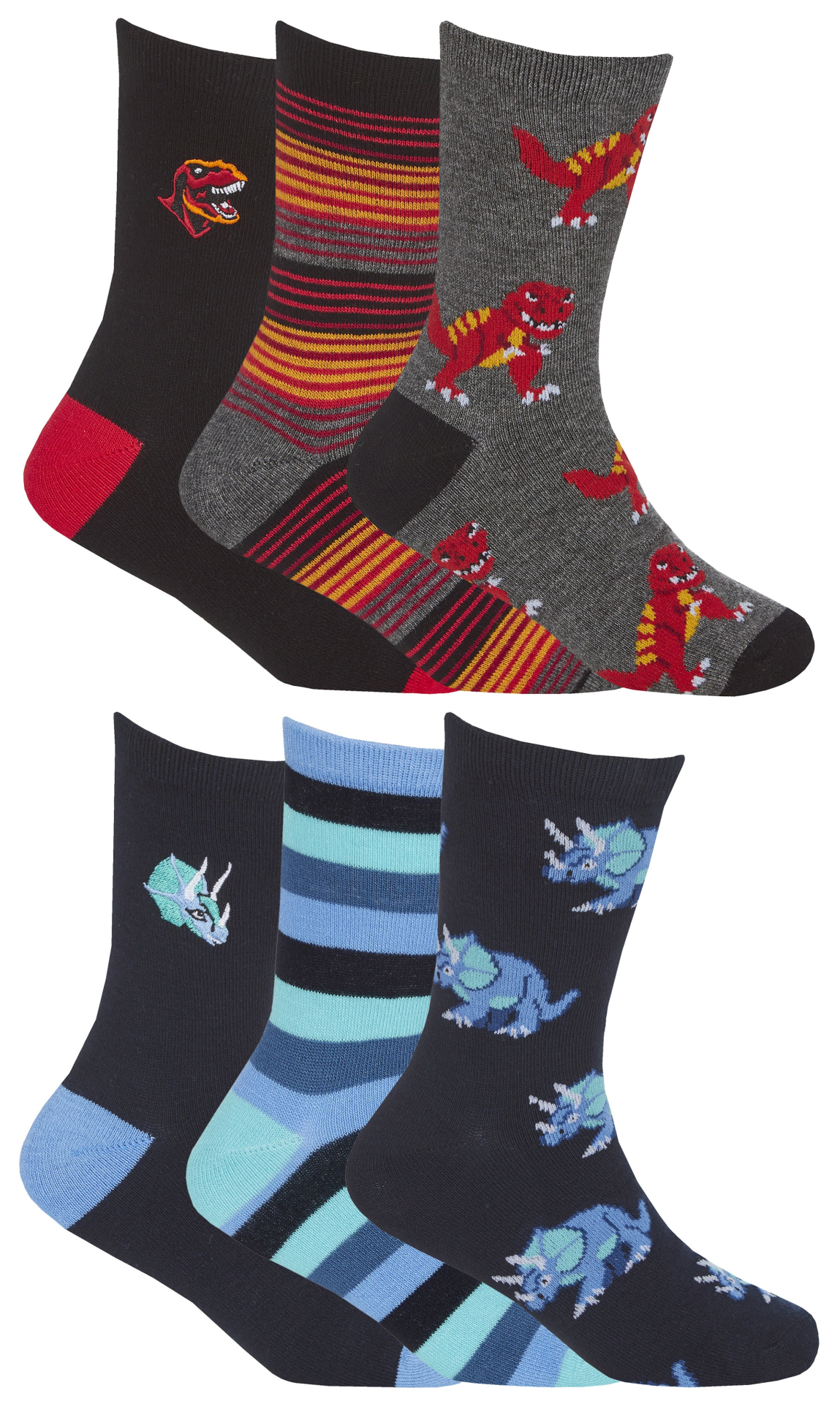 12 Pairs Boys Dinosaur Novelty Bamboo Socks