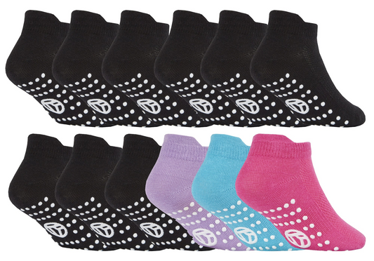 12 Pairs Kids Ankle Non Slip Cotton Socks