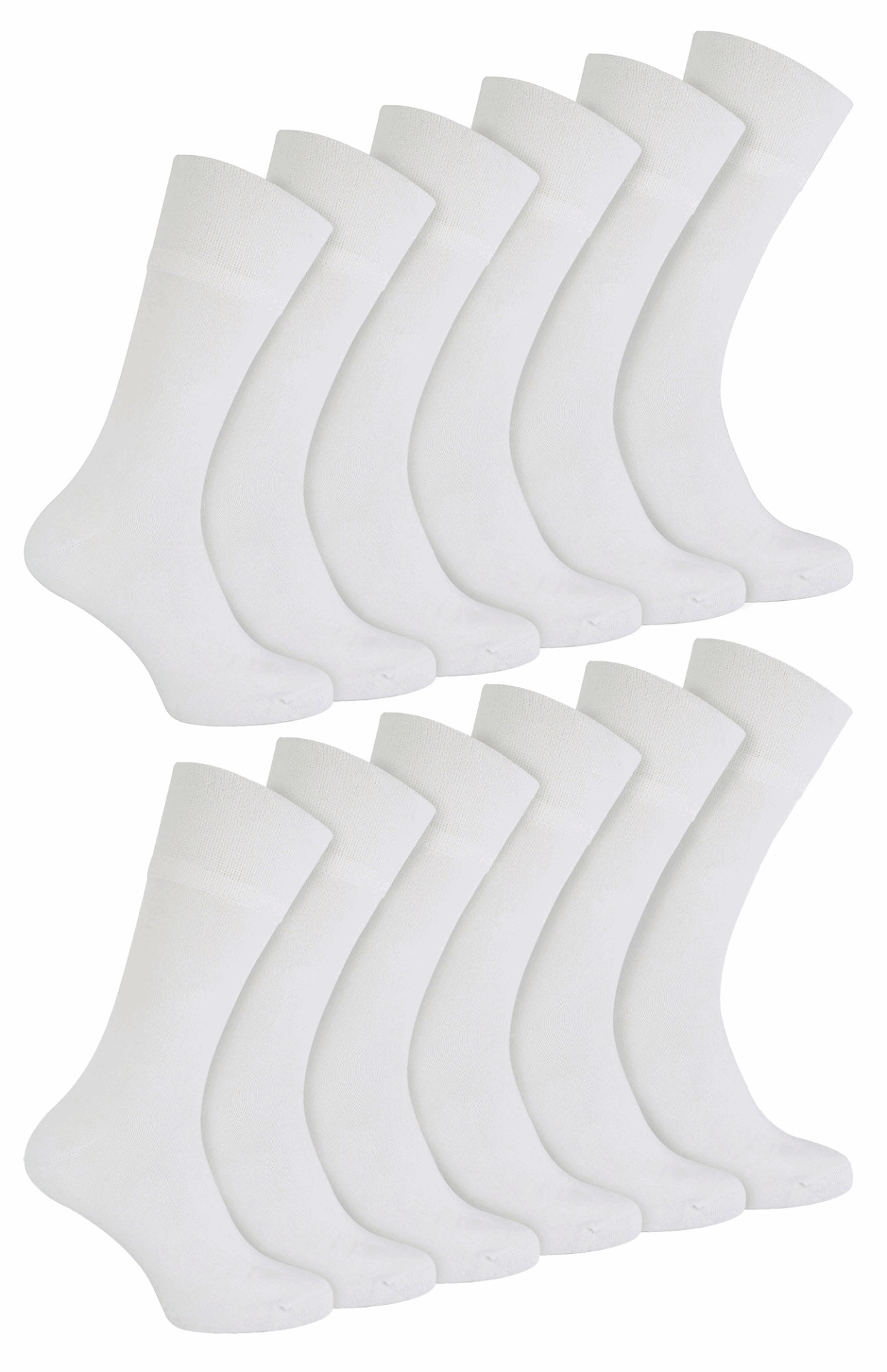 12 Pack Mens Diabetic Seamless Bamboo Socks