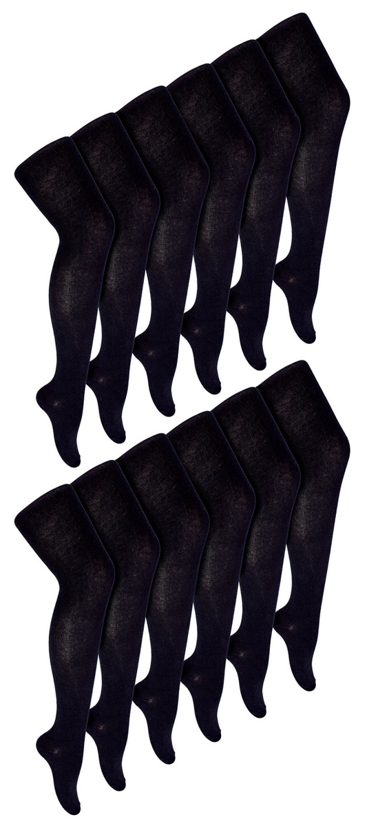 12 Pairs Girls Opaque School Uniform Tights